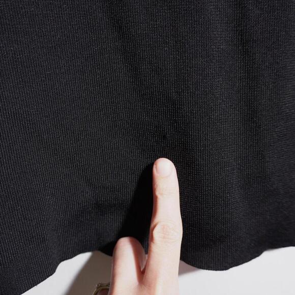 VTG Black Crocheted Bell Sleeve Button Top Cardigan 90s Witchy Whimsigoth Sz L - Picture 3 of 9